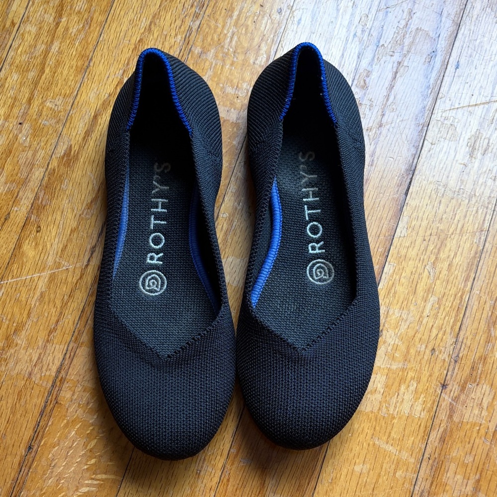 Rothy's Black and Blue Women's Flats